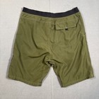 Prana Breathe Shorts Mens Large Polyester Green Activewear Unlined