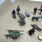 Lot Of Lead Cast Farm Animals  Figures And People  Made In France And England 