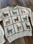 Vintage Lands End Alpaca Sweater Beige Wool Sz M