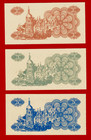 Set Of 3 X 1991 Ukraine Karbovanets Unc Notes 1  p-81b   3  p-82b    5  p-83a 2 