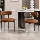 Set Of 4 Chairs  Living Room Dining Room Chairs Upholstered Leather Dining Chair