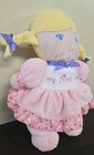 Garanimals My First Doll 8  Pink Plush Rattle Blonde Hair Braids Baby Toy Lovey