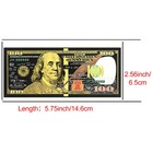 8pcs Us Dollar Gold Foil Banknotes Set Black Collection Novelty Money Gift