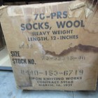 Us Gi Usmc Heavy Wool Combat Socks Korea Nos 51  Dated Size 12