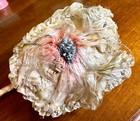 Antique Victorian Silk Lollipop Powder Puff Shredded Vanity Collectibles