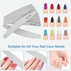 Nail Files  12 Pack   100 180 Grit Wooden Emery Board Nail File Double Sided 