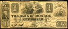 Mi  1 The Bank Of Monroe Michigan Sept 1  1836 Haxby Mi-280 G20
