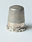 Antique Ketchum Mcdougall Sterling Thimble  Heavy Scroll  Size 10