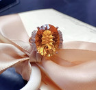 10ct Natural Citrine Ring  Oval Cut Citrine Gemstone Ring 925 Sterling Silver