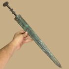Exceptionally Large Ancient Chinese Bronze Sword With Patina C  250bc