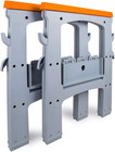 Rectangular Folding Sawhorse - Set Of 2  900 Pound Capacity  Orange And Grey