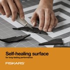 Fiskars 24  X 36  Self-healing Double-sided Cutting Mat  Gray And White