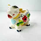 Vintage Hand Painted Floral Ceramic Cow Creamer Richard Japan