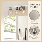 24   Vanity Light 4 Lights For Bathroom Mirror Wall Sconce Fixture Modern Nickel