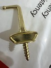 Lot Open Box Of 40 Shoulder Curtain Tie Back Screw Hooks  1-3 4  Brass L Shaped