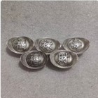 5pieces China Antique Silver Ingots Nice Shoe Shape Chinese Silver Taels