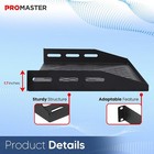 Server Vented Shelf 2-pack  19  10 Deep 1u Rack Tray  Cantilever Mount - Black