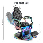 Artist Hand Holographic Vintage Hydraulic Barber Chair Recliner Heavy Duty Salon