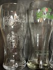 3 Vintage Grolsch Pint Beer Larger Glasses Bar Man Cave Pub
