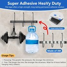 48-80 Double 2 Sided Adhesive Foam Mounting Tape Pads Heavy Duty Wall Waterproof