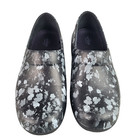 Crocs Neria Pro Ll Women 10 Black Floral Slip Resistant Clogs Nursing Work Comfy