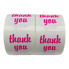 1 Roll 1 5  500 Thank You White   Pink Mailing Envelope Seal Labels Stickers   