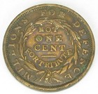 Hard Times Token Not One Cent  Ht 48  Very Fine   316