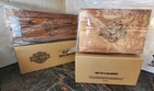     harley Davidson Collectable Glass Decanter   Whiskey Glasses In Wooden Boxes    