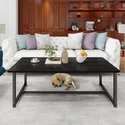 Black Rectangle Coffee Table For Living Room  39 4 Inch