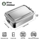 81oz 18 10 Stainless Steel Lunch For Adults  2400ml Metal Bento With Divider    
