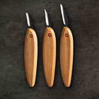 Flexcut Premium Knife Starter Set 1095 Carbon Steel Blades Cherry Wood Handles