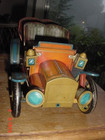 Vintage Japanese Tin Litho 10 Inch Old Car By Trade Mark Modern Toys 1950s