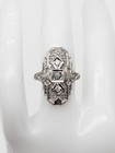 Antique 1920s  2400 3 Natural Alexandrite 14k White Gold Platinum Filigree Ring