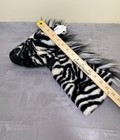 Folkmanis Zebra Hand Puppet Plush Stuffed Animal Toy Black White Mane Large 13 