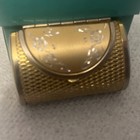 Vintage Mcm  Gold Tone Compact Cigarette Case W etched Flowers Very Nice