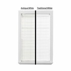 30 Inch Wide X 64 Inch Long Faux Wood Blinds 2-pack Antique White Cordless