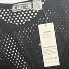 Nwt Vintage 90s Ramie Cotton Mesh Knit Top Black Clubwear Athletic Sz S Ny-b   way