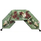 Christmas Tapestry Table Runner Mcm Decor Poinsettia Made In Usa 13x72 Nwt