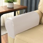 Waterproof Faux Pu Leather Armrest Covers Vintage Stretch Arm Covers For Chai   