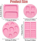 Silicone Mold Set For Biscuit  Waffle Cookies  And Cake Decoration - 4 Pcs