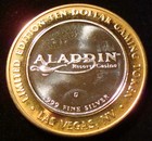 Vintage Aladdin  10 Casino  999 Fine Silver Strike Las Vegas Nevada