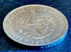 1939 Hungary Mikl  s Horthy Madonna Child Antique Old Silver 2 Pengo Coin