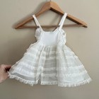 Vintage White Girls Petticoat Dress Wundies Size 3 Lace Sheer Ballet Dance