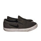Nike Sb Chron Solarsoft Slip Mens Dark Grey Canvas Skate Shoes Ct3523-002 Sz 10