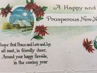 Postcard New Year Greetings Card Prosperous Peace Love Joy Unused Vintage