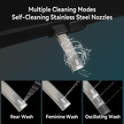 Elongated Black Bidet Toilet Seat With Self-cleaning Nozzle And Led Night Light