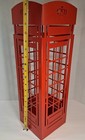 Red Metal British Phone Booth Umbrella Holder Stand 19  Tall