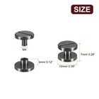 30pack Brass Chicago Screws  3x10mm Post Nail Stud Rivets For Craft Black