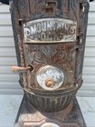 Antique Cast Iron Glenwood Oak Heating Cylinder Stove Wood Coal Burning