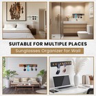 3 Pack Sunglasses Organizer Wall Mount 9 Slots     Glasses Holder Rack Display